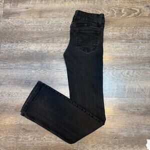Wrangler Bootcut Jeans Womens 0x34 Black Stretch Denim Low Mid Rise